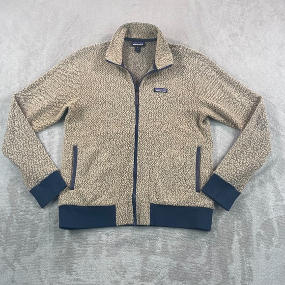 Patagonia Woolyester Fleece Jacket Men Medium Mojave Khaki Pockets GorpCore Hike - Picture 5 of 14